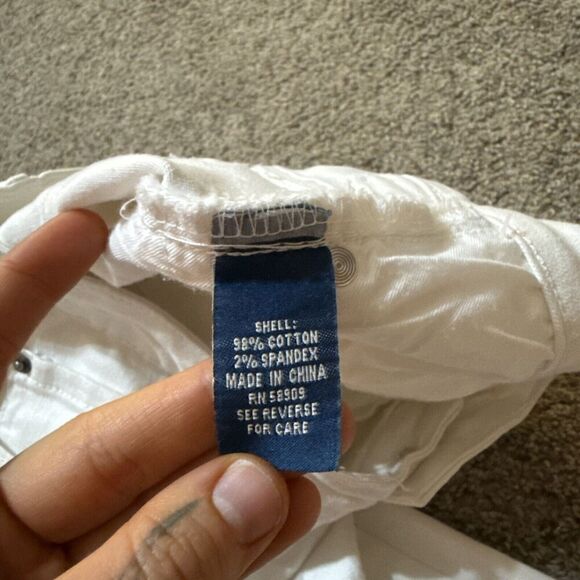 Reba Jeans Womens 10 Ruffle Flare Bootcut Embellished Raw Hem Distressed White - Picture 9 of 11